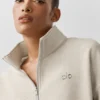 Maglione Accolade con zip a 1/4 - Avena melange