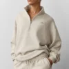 Maglione Accolade con zip a 1/4 - Avena melange