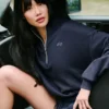 Maglione Accolade con zip a 1/4 - Blu navy