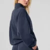Maglione Accolade con zip a 1/4 - Blu navy