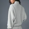Maglione Accolade con zip a 1/4 - Grigio melange sportivo