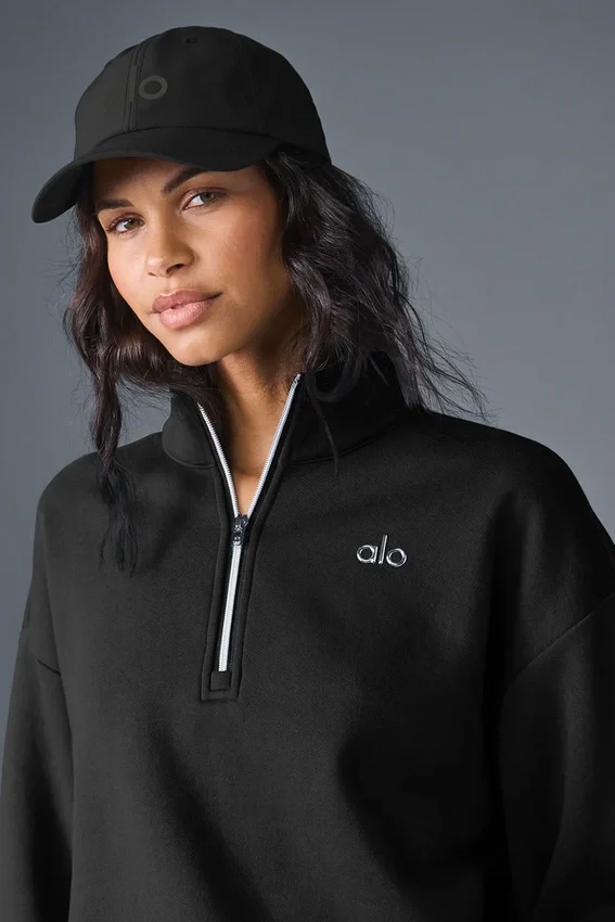 Maglione Accolade con zip a 1/4 - Nero