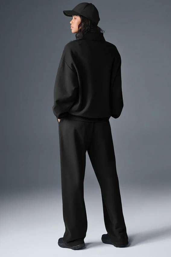 Maglione Accolade con zip a 1/4 - Nero