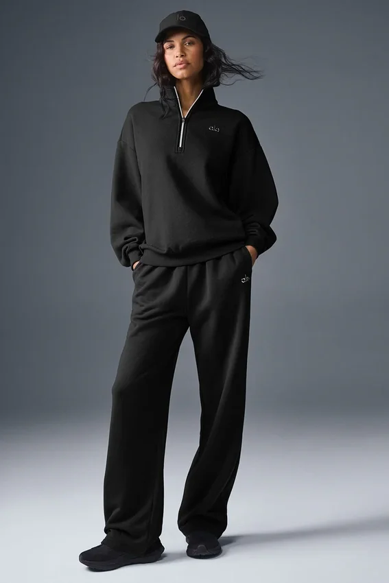 Maglione Accolade con zip a 1/4 - Nero