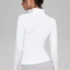 Maglione Alosoft Rapid con mezza zip - Bianco