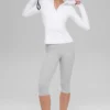 Maglione Alosoft Rapid con mezza zip - Bianco
