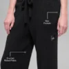 Maglione avvolgente e pantaloni a gamba larga High-Waist - Nero