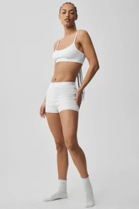 Maglione "Be Mine Hot" in maglia pointelle - Bianco semitrasparente