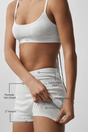 Maglione “Be Mine Hot” in maglia pointelle – Bianco semitrasparente
