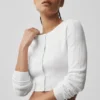 Maglione Be Mine in maglia pointelle - Bianco semitrasparente
