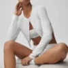 Maglione Be Mine in maglia pointelle - Bianco semitrasparente