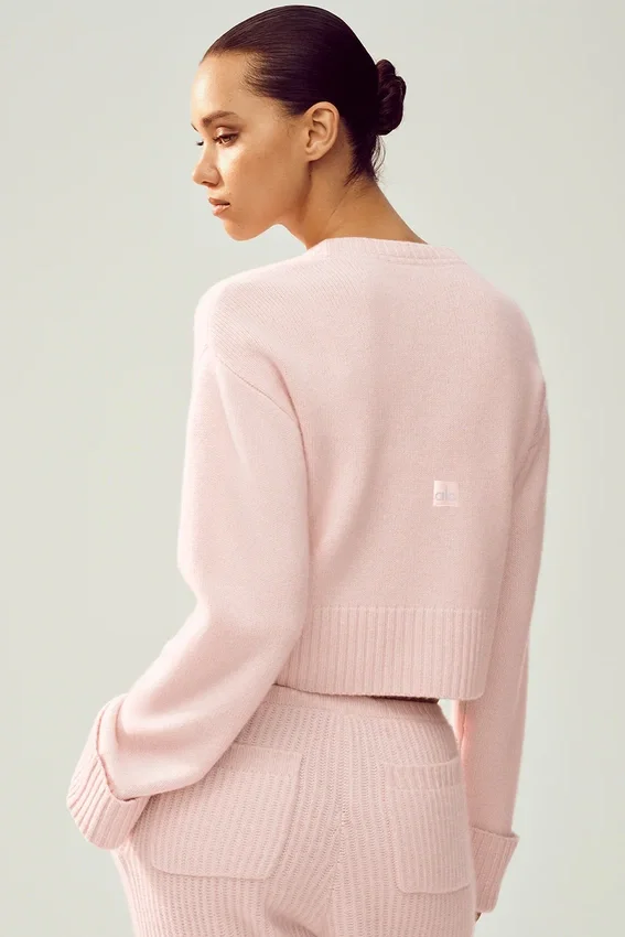 Maglione Cashmere Embrace - Rosa ghiaccio
