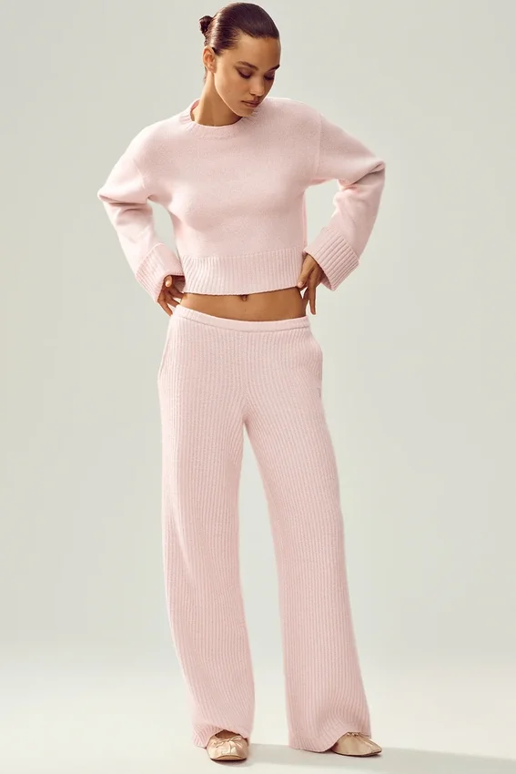 Maglione Cashmere Embrace - Rosa ghiaccio