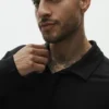 Maglione Coastal a maniche lunghe in jersey di lino - Nero