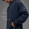 Maglione con cappuccio in maglia Sports Club - Blu navy