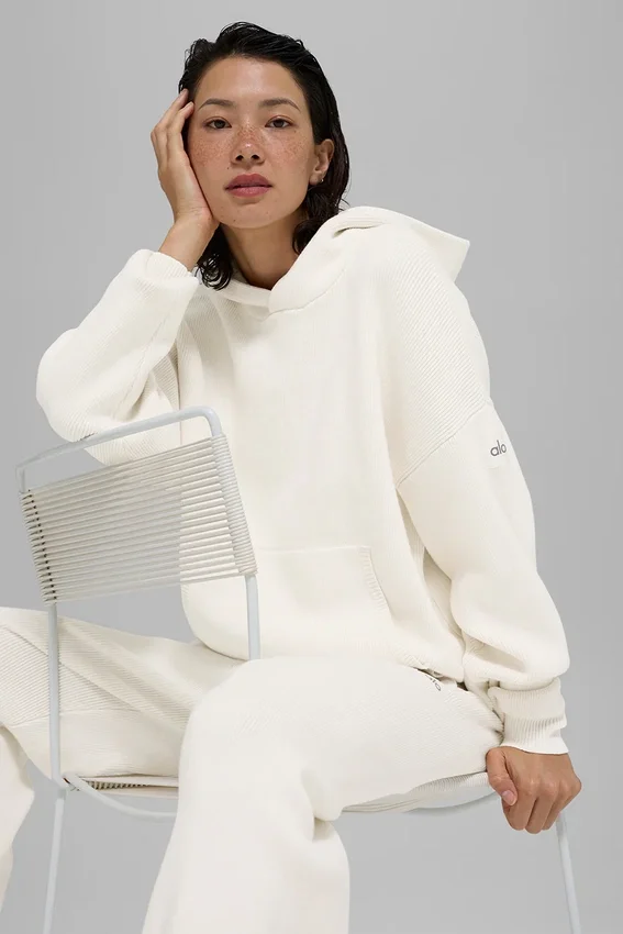 Maglione con cappuccio Scholar - Avorio