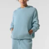 Maglione con cappuccio Scholar - Blu celeste melange