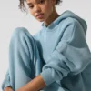 Maglione con cappuccio Scholar - Blu celeste melange