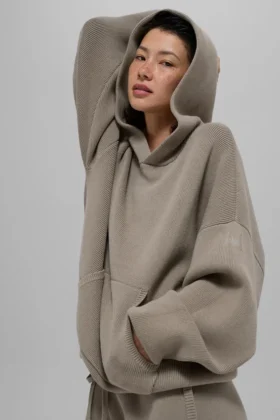 Maglione con cappuccio Scholar - Cacao chiaro