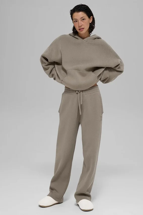 Maglione con cappuccio Scholar - Cacao chiaro