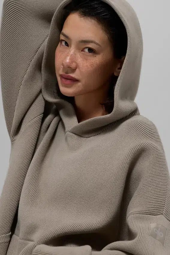 Maglione con cappuccio Scholar - Cacao chiaro