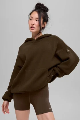 Maglione con cappuccio Scholar - Espresso