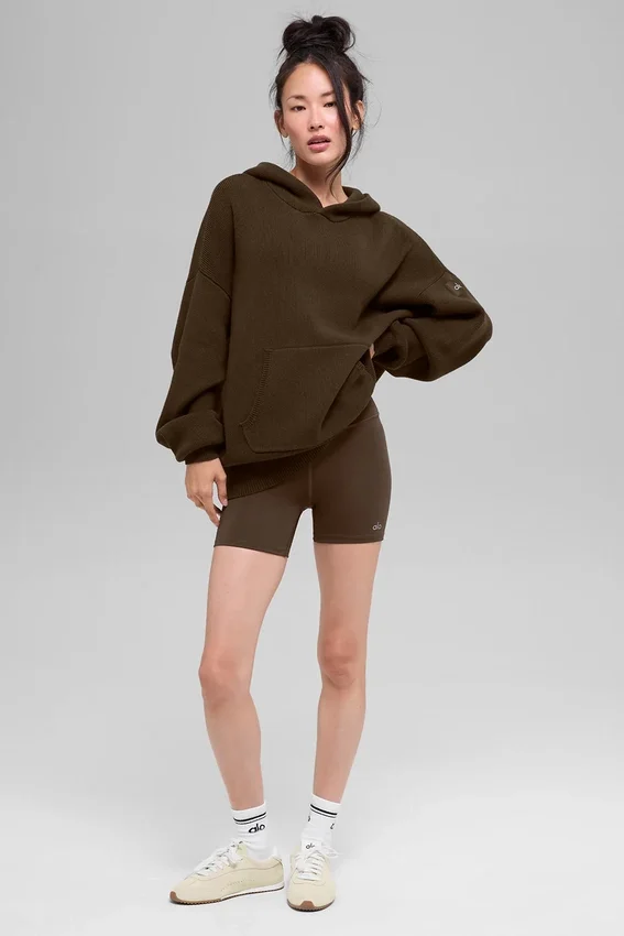 Maglione con cappuccio Scholar - Espresso