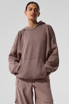 Maglione con cappuccio Scholar - Grigio fungo melange
