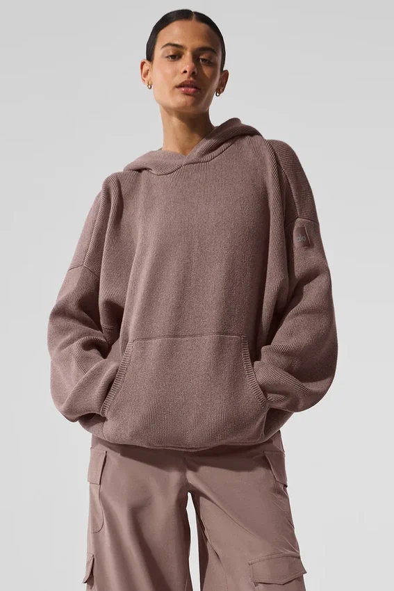 Maglione con cappuccio Scholar - Grigio fungo melange