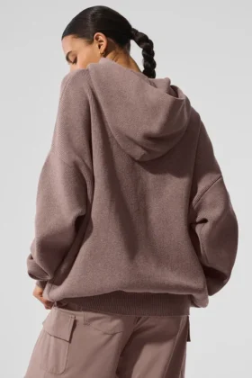 Maglione con cappuccio Scholar – Grigio fungo melange