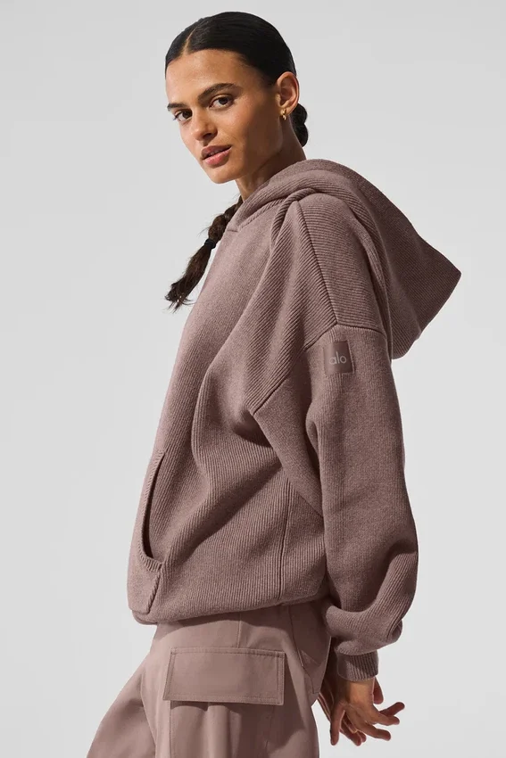 Maglione con cappuccio Scholar - Grigio fungo melange