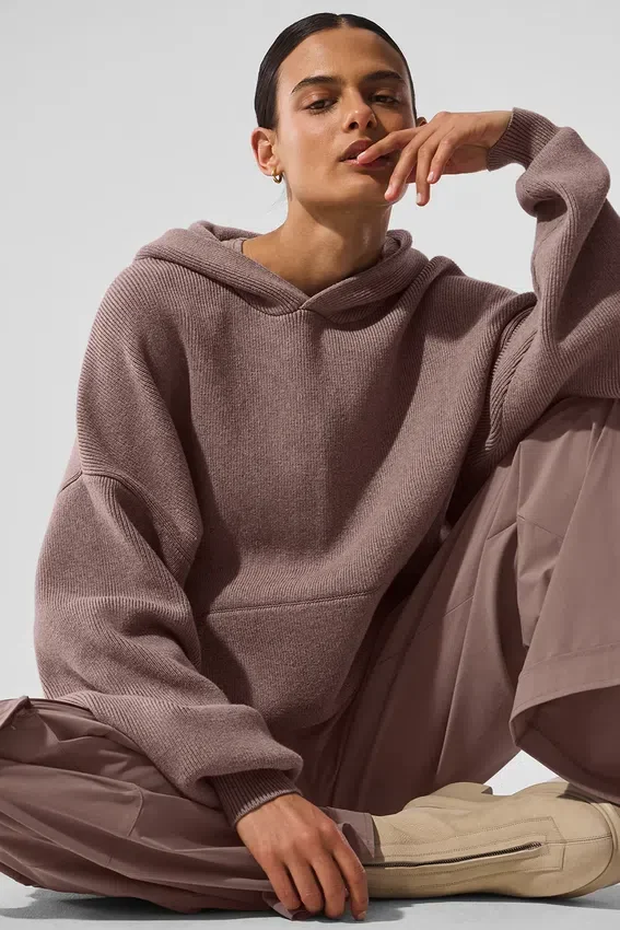 Maglione con cappuccio Scholar - Grigio fungo melange
