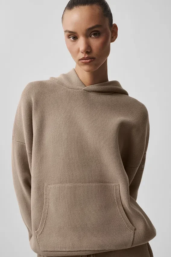 Maglione con cappuccio Scholar - Grigio ghiaia