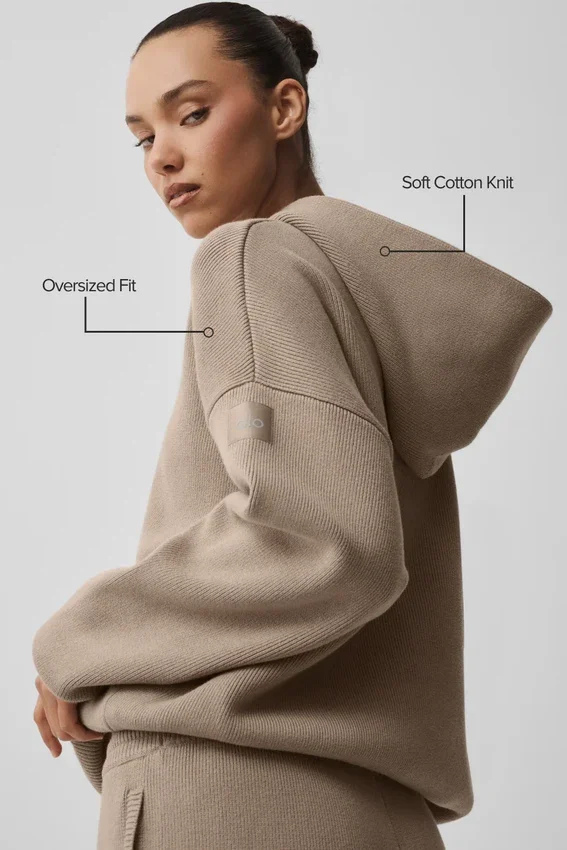 Maglione con cappuccio Scholar - Grigio ghiaia