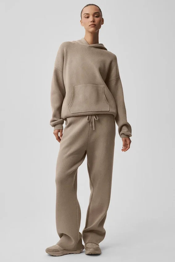 Maglione con cappuccio Scholar - Grigio ghiaia