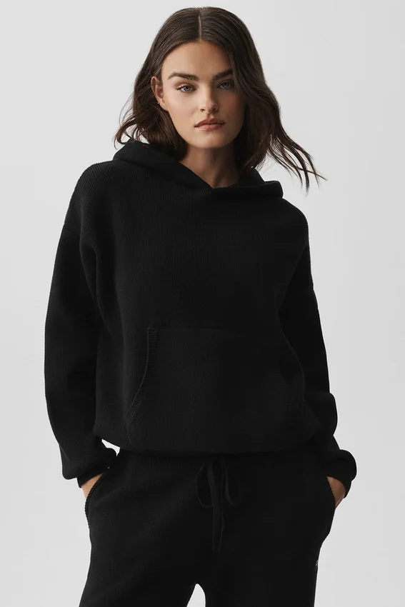 Maglione con cappuccio Scholar - Nero