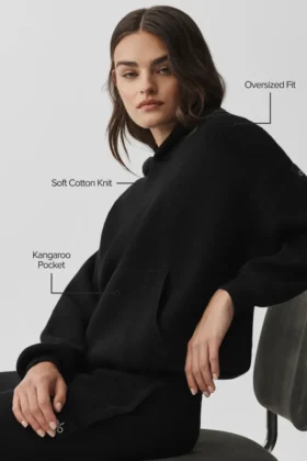 Maglione con cappuccio Scholar – Nero