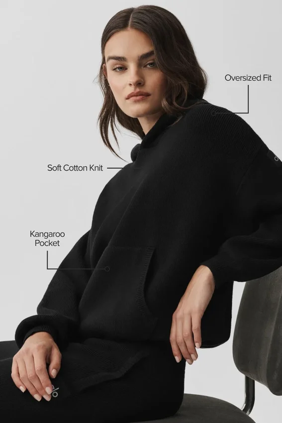 Maglione con cappuccio Scholar - Nero