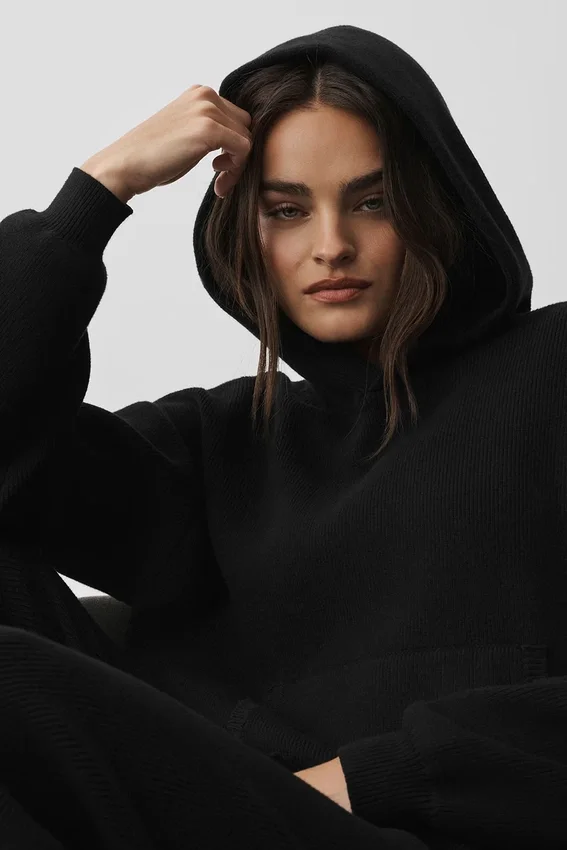 Maglione con cappuccio Scholar - Nero