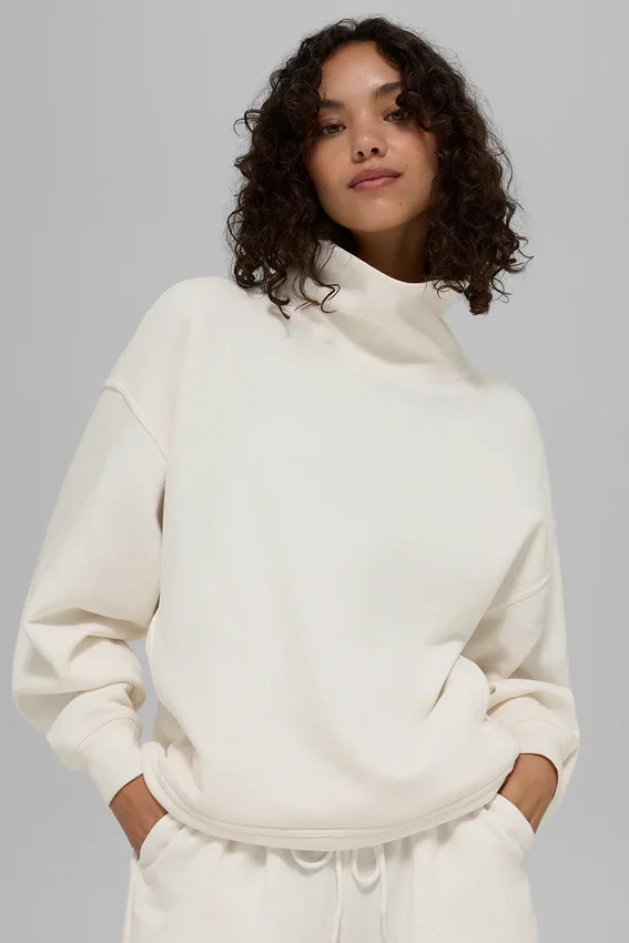 Maglione con collo alto Hazy - Avorio