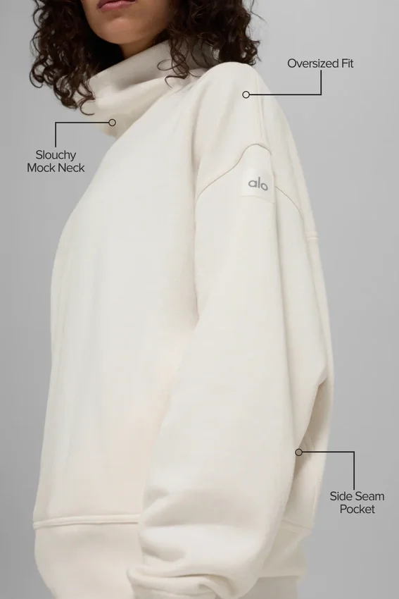Maglione con collo alto Hazy - Avorio