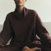 Maglione con collo alto Hazy - Brownstone