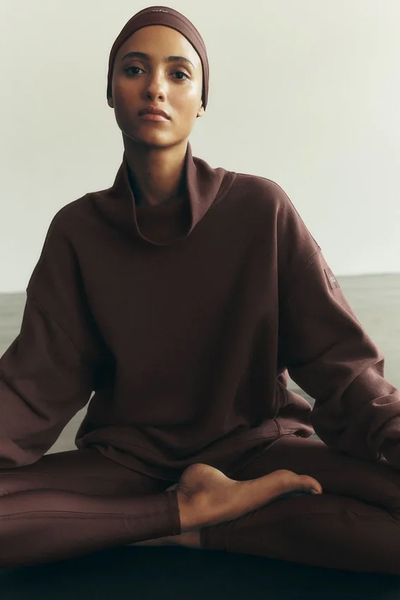 Maglione con collo alto Hazy - Brownstone
