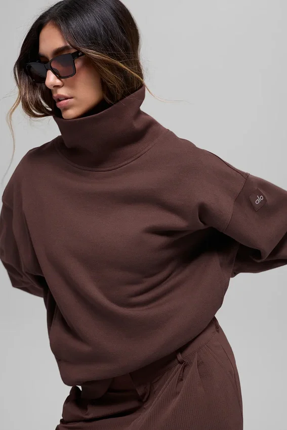 Maglione con collo alto Hazy - Brownstone