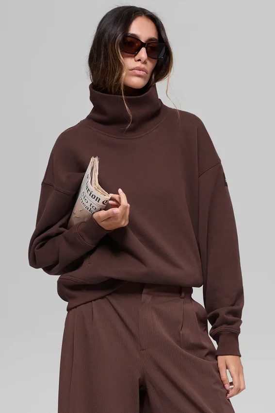 Maglione con collo alto Hazy - Brownstone