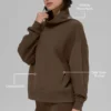 Maglione con collo alto Hazy - Espresso