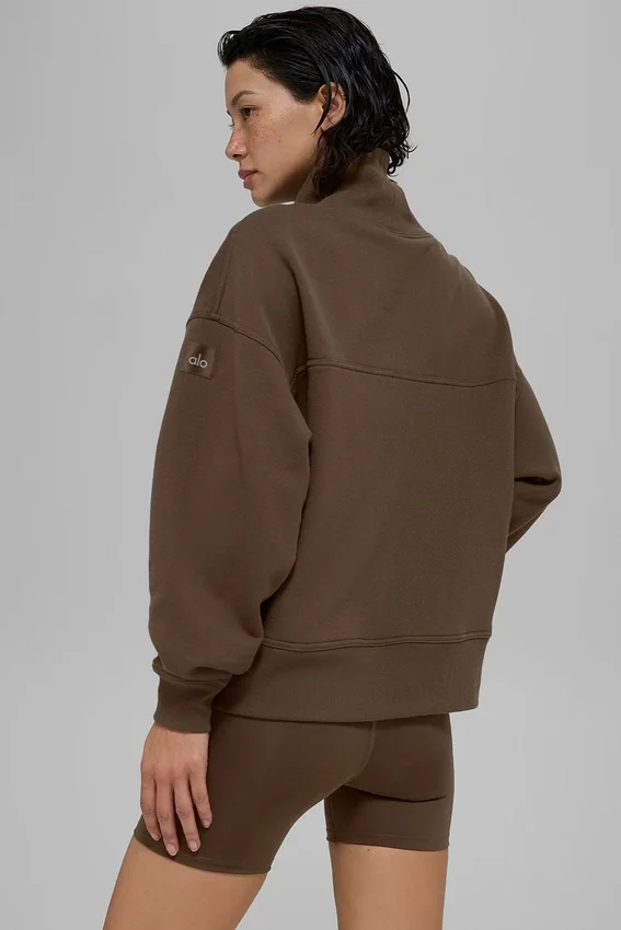 Maglione con collo alto Hazy - Espresso