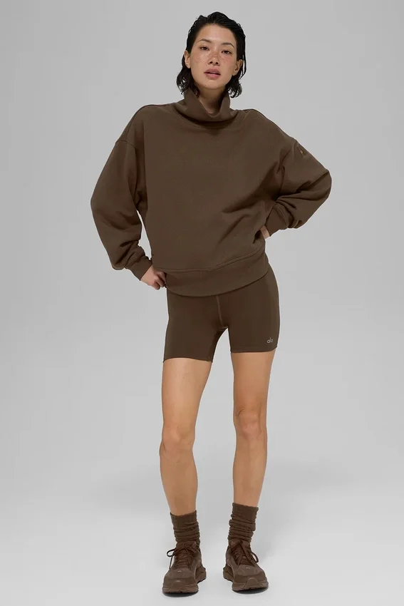 Maglione con collo alto Hazy - Espresso