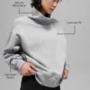 Maglione con collo alto Hazy - Grigio melange sportivo