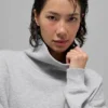 Maglione con collo alto Hazy - Grigio melange sportivo